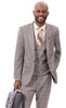 EJ Samuel Grey/Gold Plaid Suit M2793