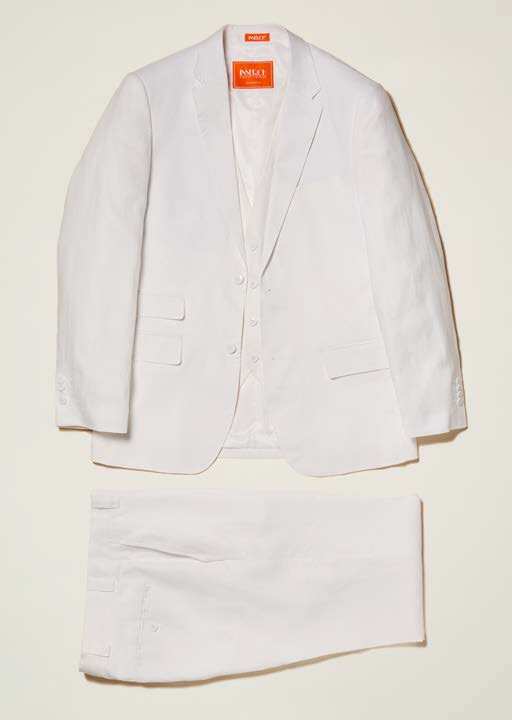 Inserch Premium Linen 2 Button Suit SU66010-02 White