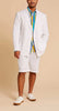 Inserch Premium Linen Double Breasted Suit BL660-02 White