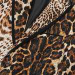 Inserch Leopard & Cheeta Print Tux Blazer BL200-25 Brown