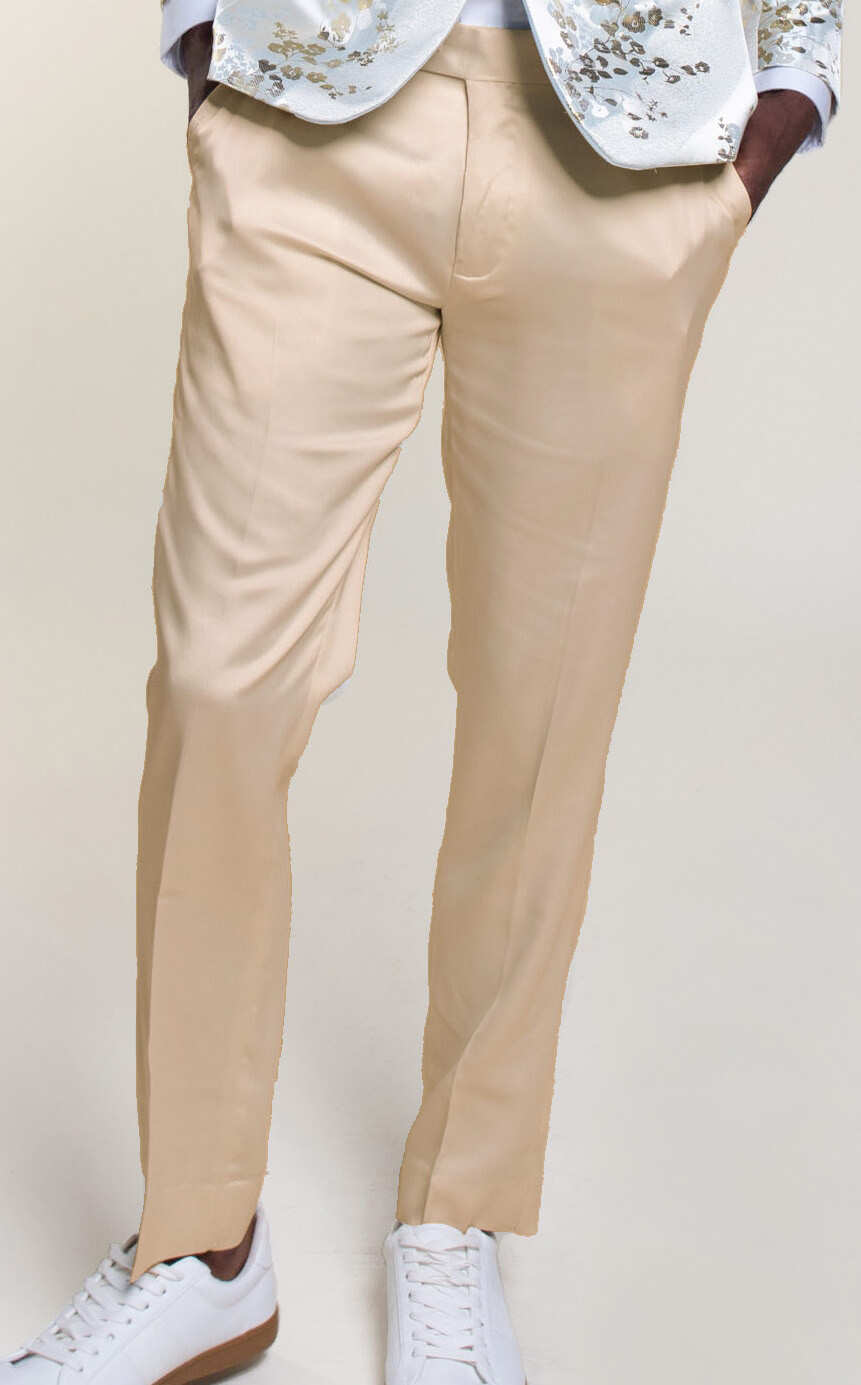 Inserch Satin Pants with Stretch P3901-01 Black