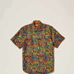 Inserch Premium Linen Paisley Print Shirt SS7914-44 Storm Blue