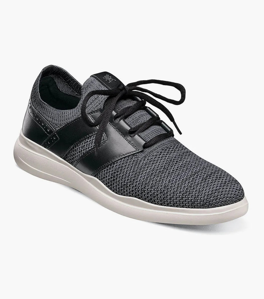 Stacy Adams - MOXLEY Knit Lace Up Sneaker - Black/Gray - 25435-975