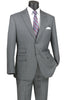 Vinci Modern Fit 2 Piece Windowpane Suit (Gray) MRW-1