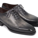 Paul Parkman Goodyear Welted Wholecut Oxfords Gray Black Hand-Painted - 044GRY