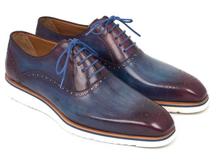 Paul Parkman Smart Casual Oxford Shoes Blue & Purple - 184SNK-BLU