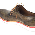 Paul Parkman Smart Casual Oxford Shoes Army Green - 184SNK-GRN