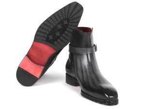 Paul Parkman Men's Gray Patina Jodhpur Boots - 955GRY57