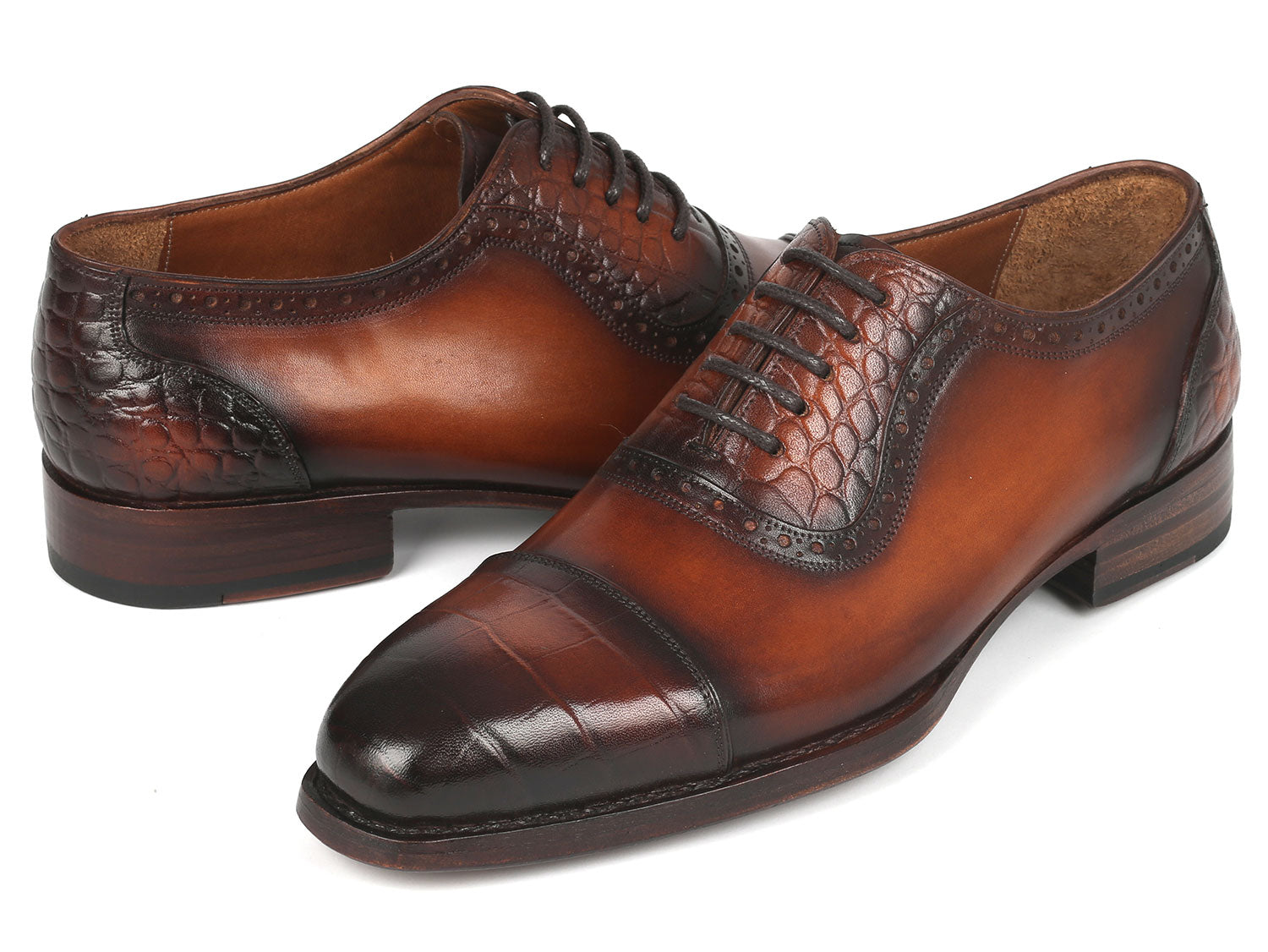 Paul Parkman Goodyear Welted Cap Toe Oxfords Brown - 9482-BRW