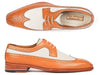 Paul Parkman Dual Tone Wingtip Derby Shoes Cognac & Cream - 924CC55
