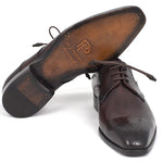 Paul Parkman Brown Medallion Toe Derby Shoes - 6584-BRW