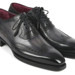 Paul Parkman Goodyear Welted Men's Wingtip Oxfords Black & Gray - 6819-GRY