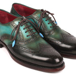 Paul Parkman Brown & Green Wingtip Oxfords Goodyear Welted - 027-BRWGRN
