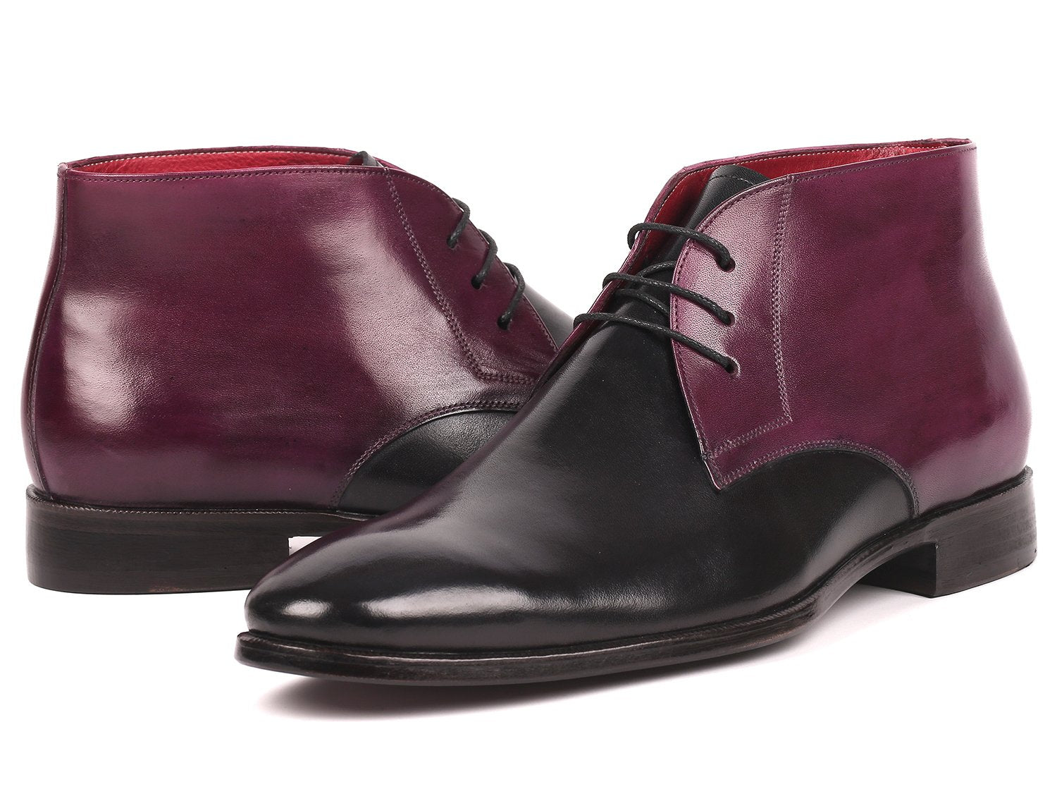 Paul Parkman Chukka Boots Black & Purple - CK68H1