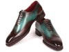 Paul Parkman Goodyear Welted Wingtip Oxfords Brown & Turquoise - 081-BTQ
