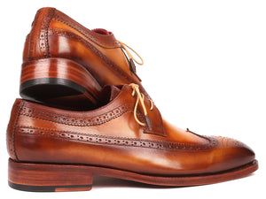 Paul Parkman Goodyear Welted Wingtip Derby Shoes Camel - 511C74