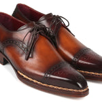 Paul Parkman Norwegian Welted Cap Toe Derby Shoes Bordeaux & Brown - 8508-BRW