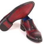 Paul Parkman Bordeaux Burnished Goodyear Welted Cap Toe Oxford Shoes - 79BRD68