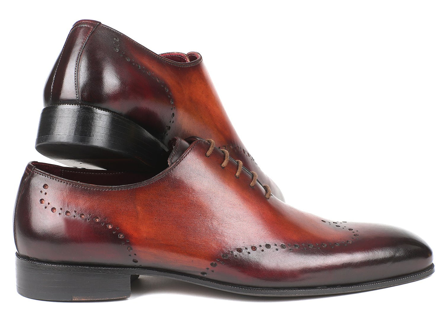 The Paul Parkman Brown & Bordeaux Wingtip Oxfords - 84BT76 feature a leather upper and are perfect for any occasion.