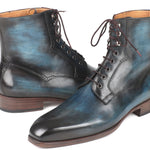 Paul Parkman Blue & Brown Leather Boots - BT548AW