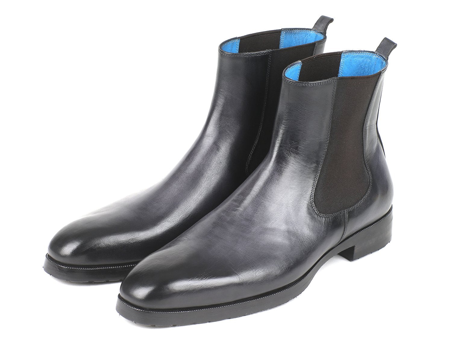 Paul Parkman Black & Gray Chelsea Boots - BT661BLK
