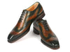 Paul Parkman Goodyear Welted Brown & Green Oxford Shoes - 081-036