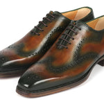 Paul Parkman Goodyear Welted Brown & Green Oxford Shoes - 081-036