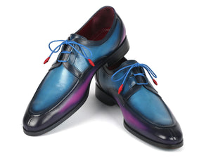 Paul Parkman Ghillie Lacing Blue & Purple Dress Shoes - GU568BLP