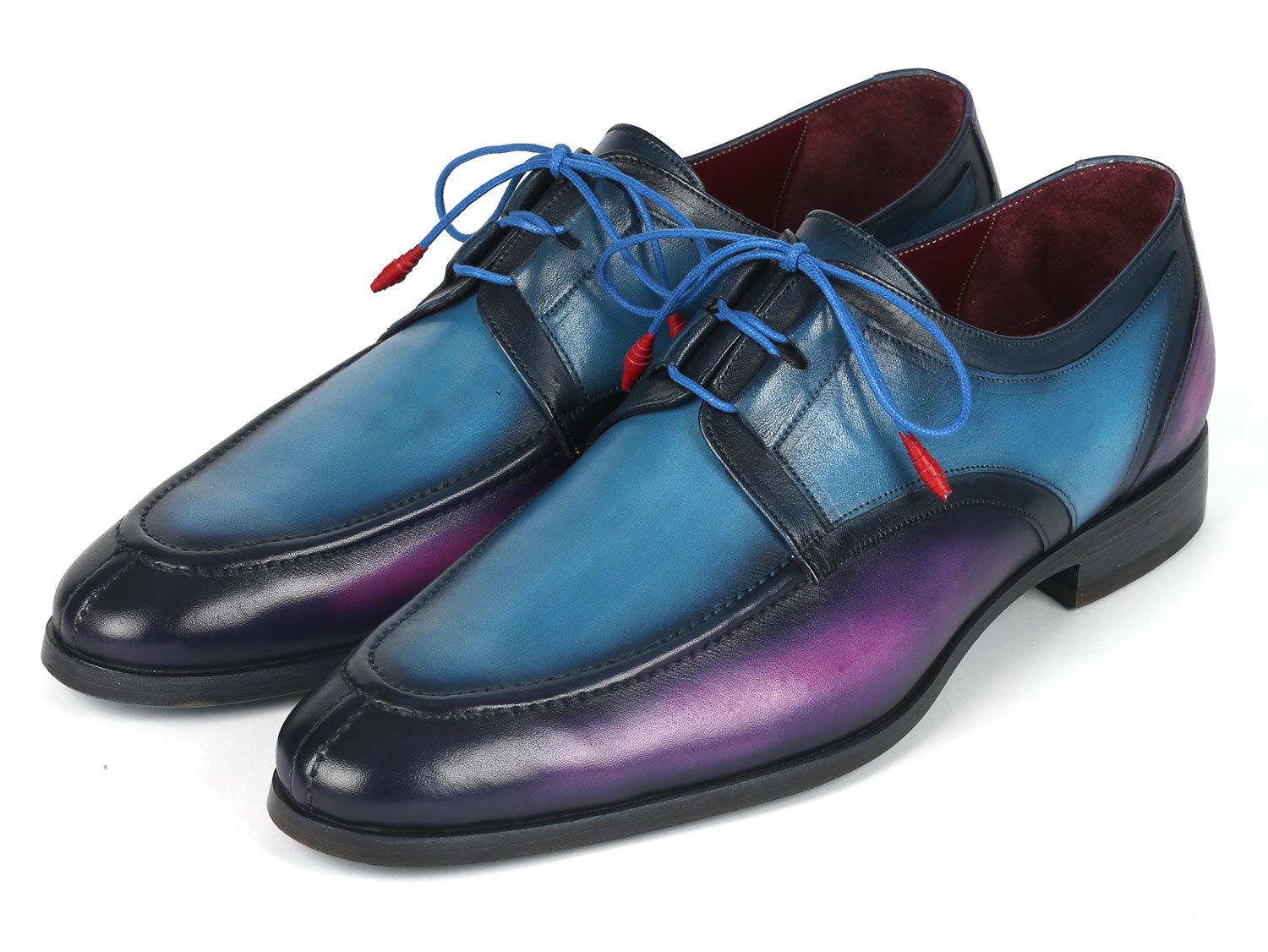 Paul Parkman Ghillie Lacing Blue & Purple Dress Shoes - GU568BLP