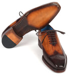 Paul Parkman Goodyear Welted Two Tone Brown Oxford Shoes - 081-K33