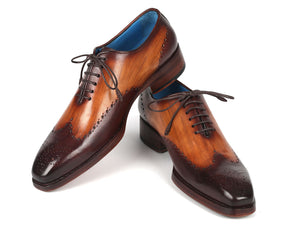 Paul Parkman Goodyear Welted Two Tone Brown Oxford Shoes - 081-K33