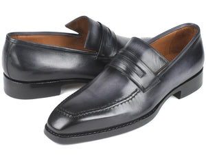 Paul Parkman Gray Burnished Goodyear Welted Loafers - 37LFGRY