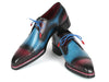 Paul Parkman Norwegian Welted Cap Toe Derby Shoes Blue & Purple - 8508-PBL