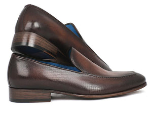 Paul Parkman Perforated Leather Loafers Brown - 874-BRW