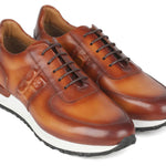 Paul Parkman Brown Hand-Painted Sneakers - LP208BRW