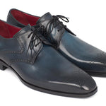 Paul Parkman Navy & Blue Medallion Toe Derby Shoes - 6584-NAVY