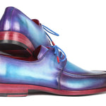 Paul Parkman Turquoise & Purple Apron Derby Shoes - 23SX84