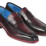 Paul Parkman Purple Burnished Penny Loafers - 10PR23