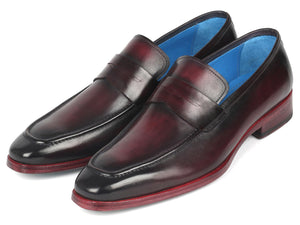 Paul Parkman Purple Burnished Penny Loafers - 10PR23