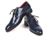 Paul Parkman Medallion Toe Navy Derby Shoes - 57RG27