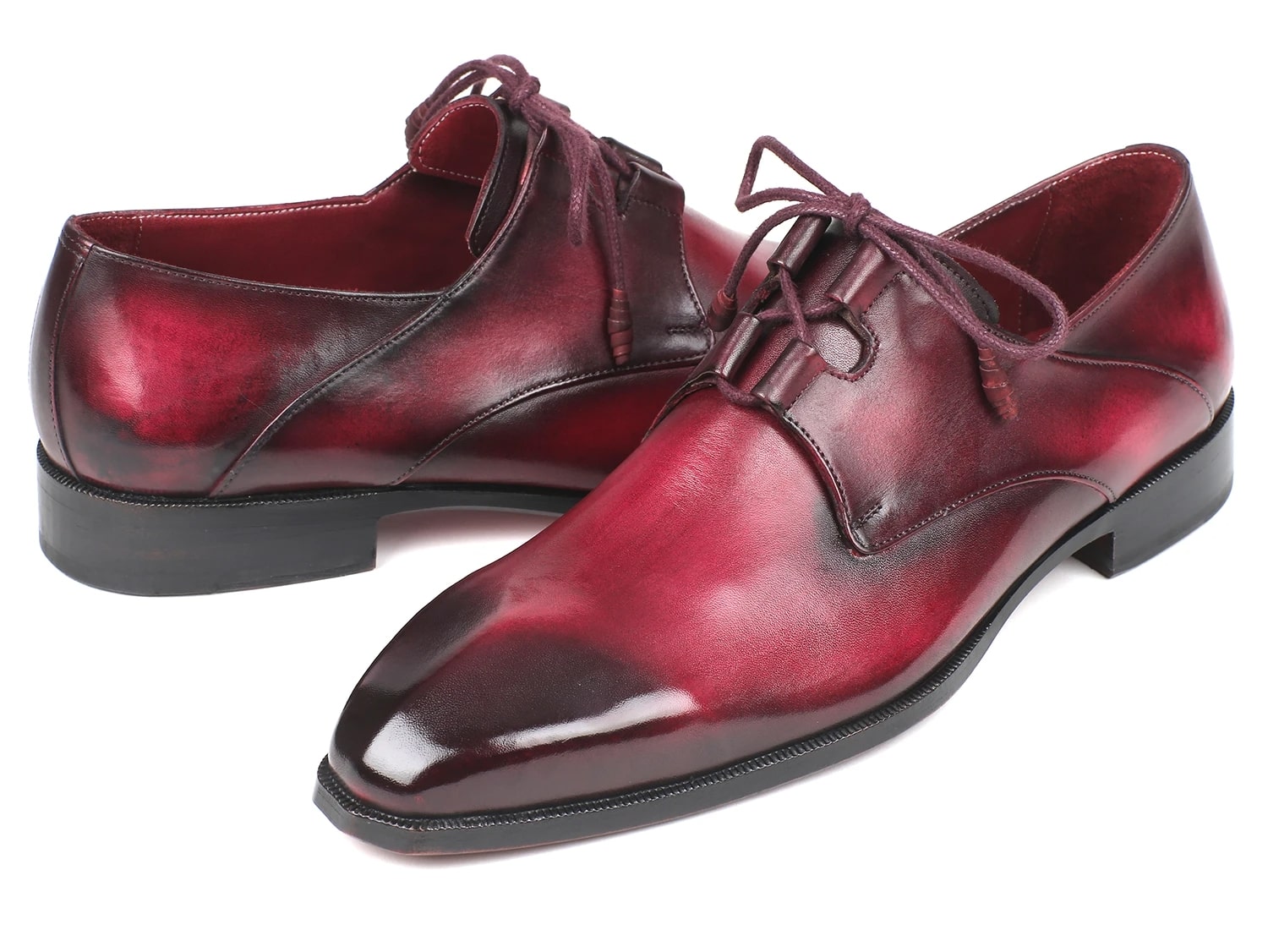 Paul Parkman Ghillie Lacing Bordeaux Dress Shoes - GT515-BRD