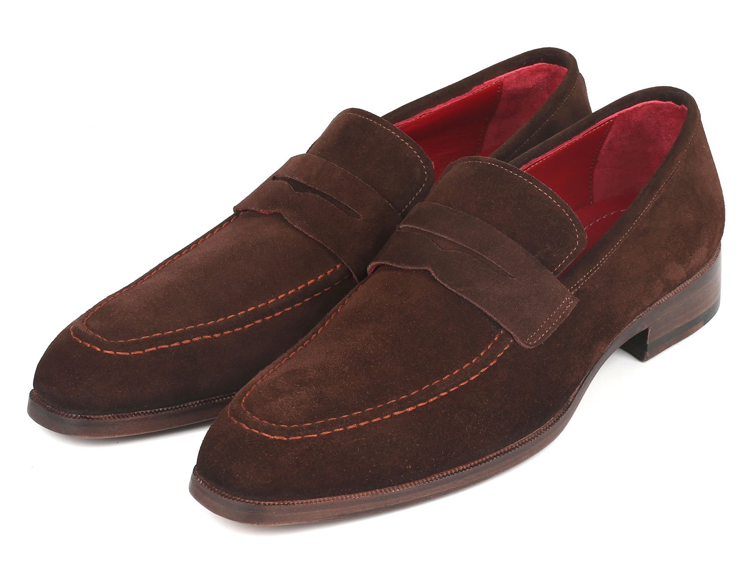 Paul Parkman Penny Loafers Brown Suede - 10SD83