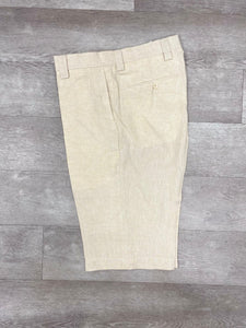 Inserch Premium Linen Flat Front Shorts Oatmeal P21116/P21110