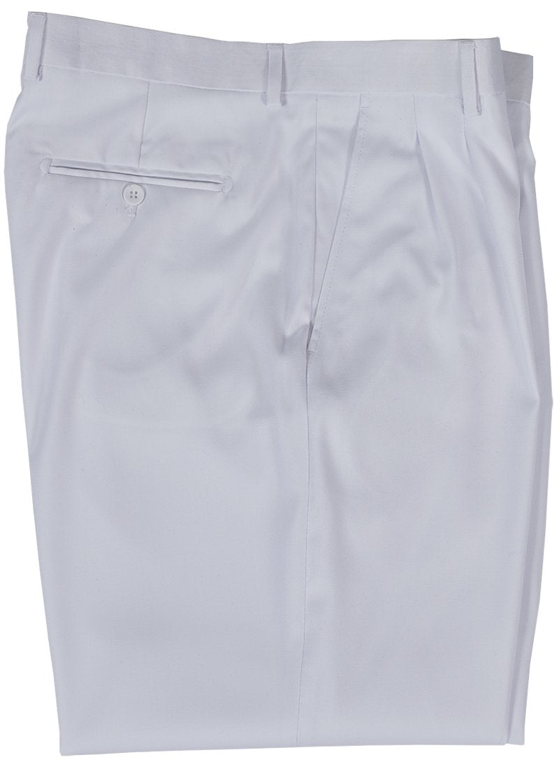 Inserch Solid Two-Pleat T/R Pants P1199-02 White