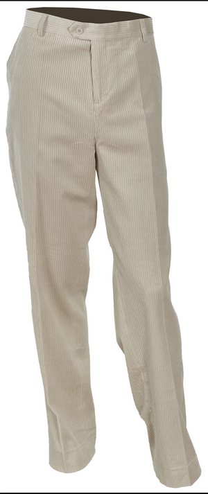Inserch Cotton Flat Front Corduroy Pants P3103-15 Stone