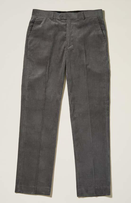 Inserch Cotton Flat Front Corduroy Pants P3103-33 Grey