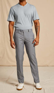 Inserch Slim Fit Flat Front T/R Dress Pant P3999S-33 Grey