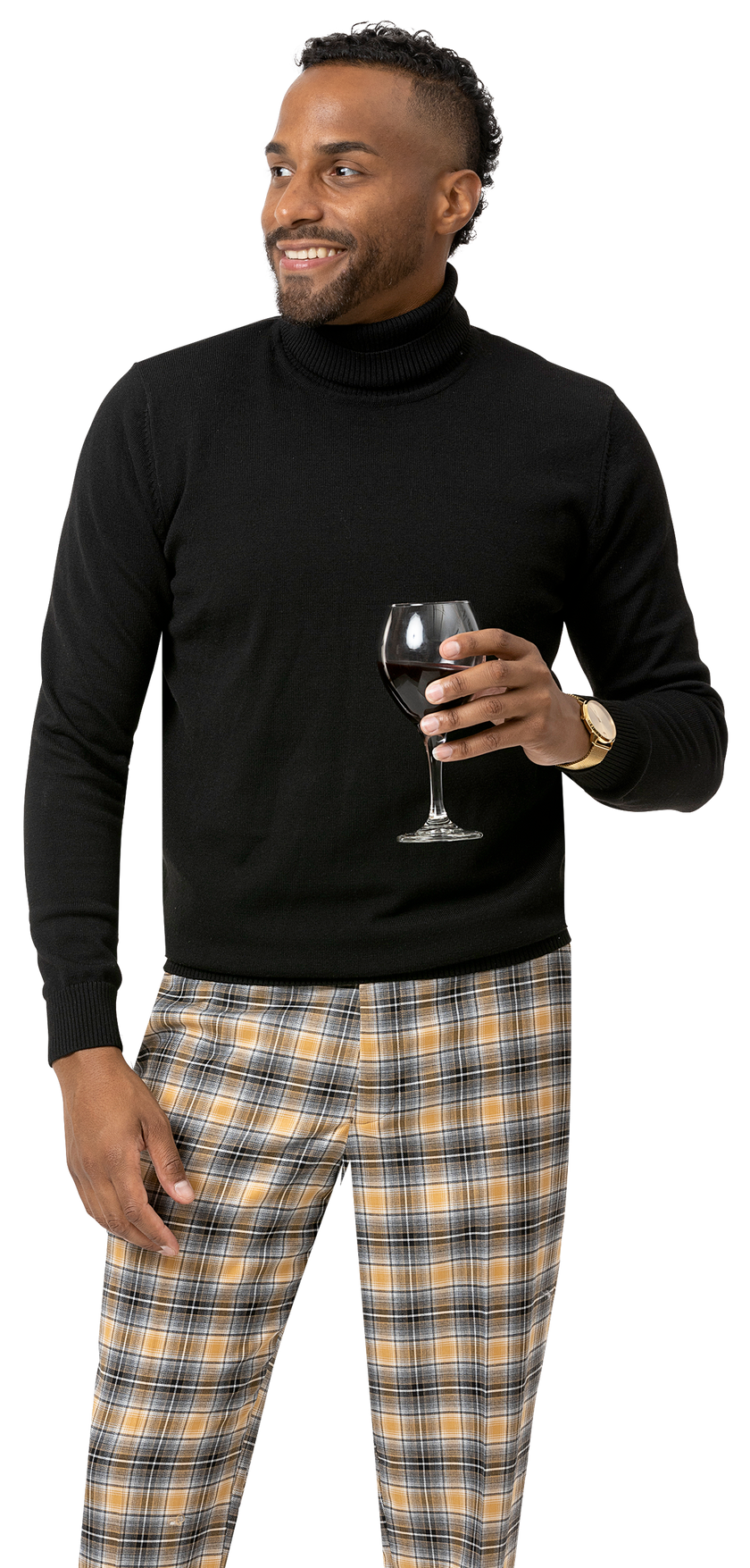 Gold sales plaid pants