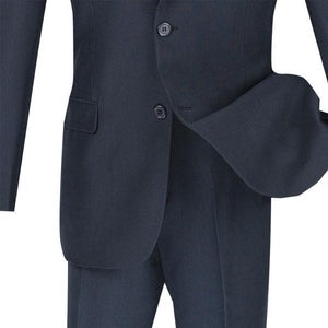 Vinci Slim Fit 2 Piece 2 Button Business Suit (Navy) S-2PP