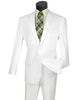 Vinci Slim Fit 2 Piece 2 Button Business Suit (White) S-2PP